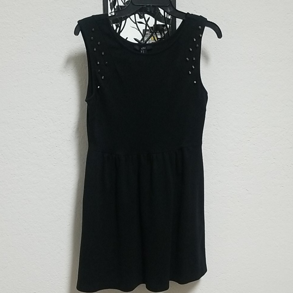 Forever 21 black mini dress w silver accents